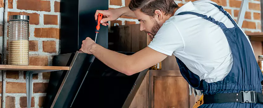 Old Rusted Metal Fireplace Repair And Replacement in Cochrane, AB